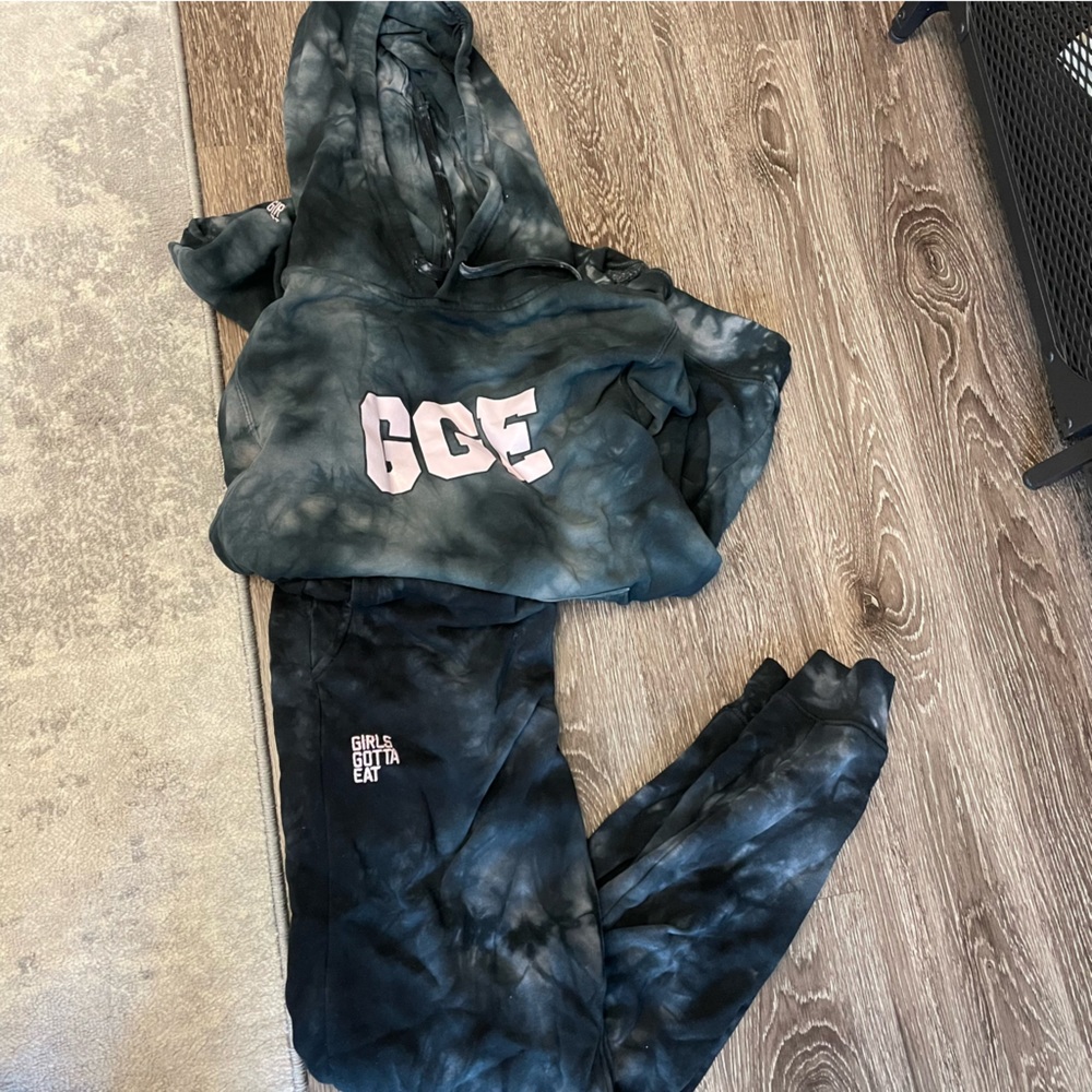 Girls Gotta Eat tie dye sweatsuit